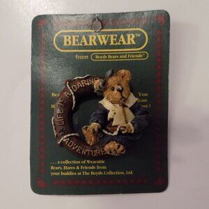 Boyds Bears Bearwear Brooch Lapel Pin Life Is A Daring Adventure Vintage - 26106